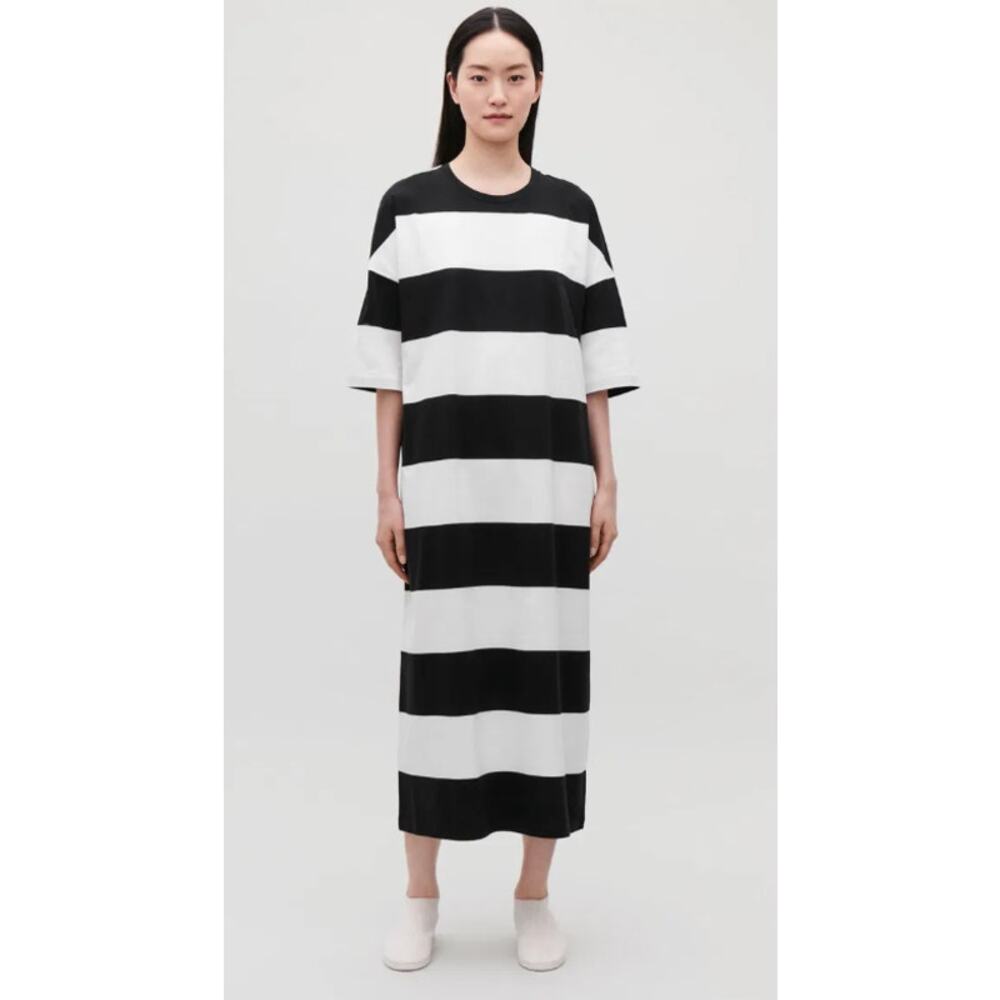COS Long Striped T-shirt Dress